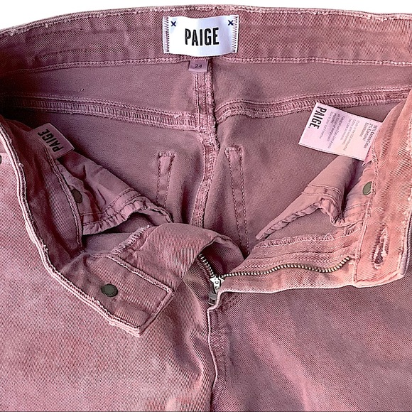 PAIGE Hoxton Raw Hem Straight Ankle Jean, Size 24 - Picture 6 of 8